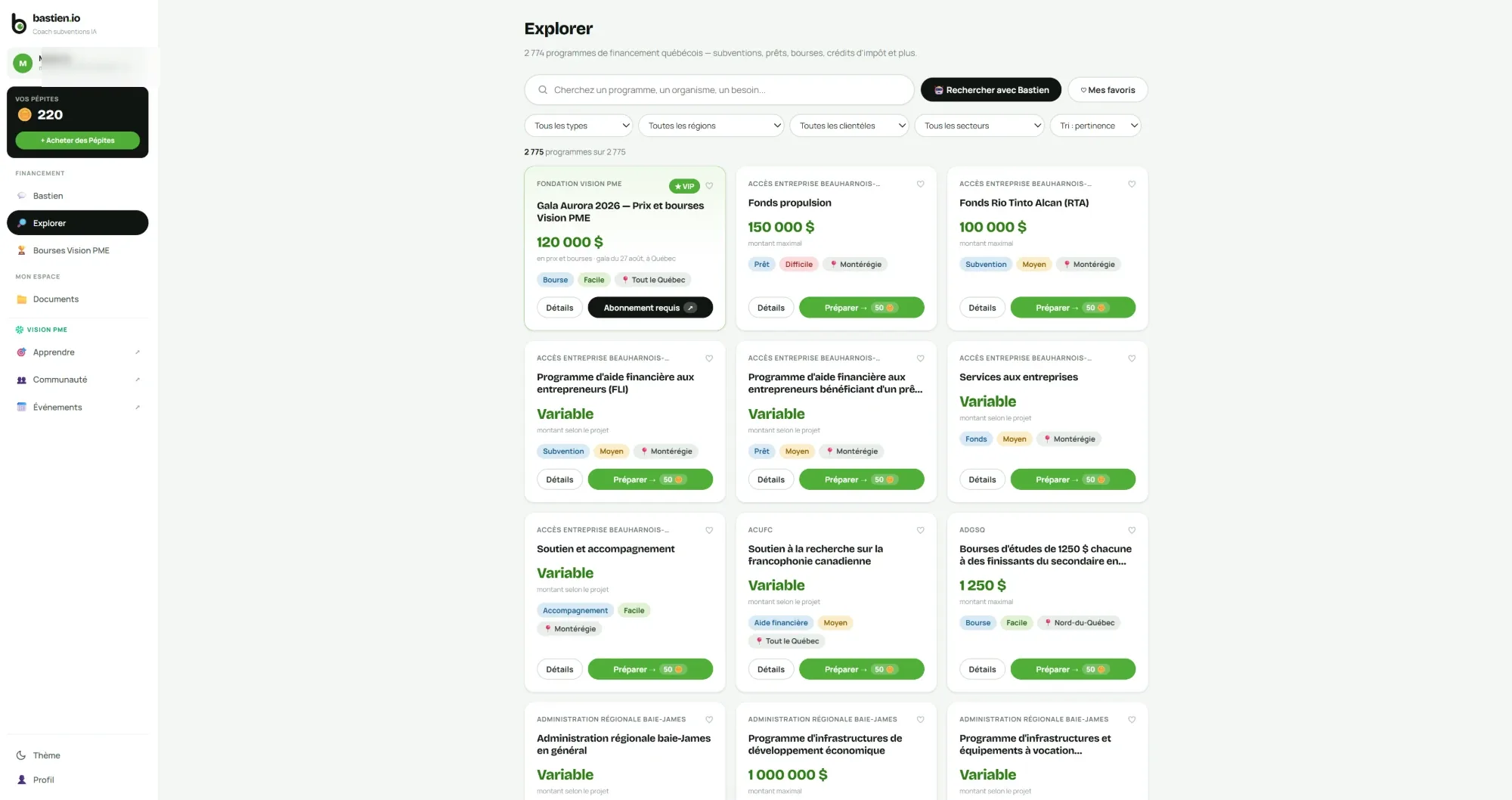 Plateforme Bastien.io